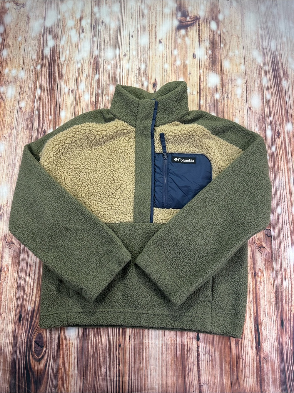 Columbia Women's Lodge Pullover Sherpa Fleece 1/2 Snap Size Medium